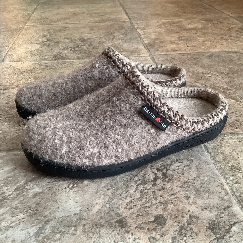 Haflinger AT Boiled Wool Slipper Clogs — Natural /Women’s US 6 (EU 36)